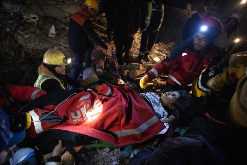 Adiyaman, Turkey. Turkish medics and search and rescue teams work alongside USAID