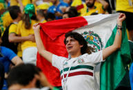 <p>Mexico fan looks dejected after the match REUTERS/Carlos Garcia Rawlins </p>