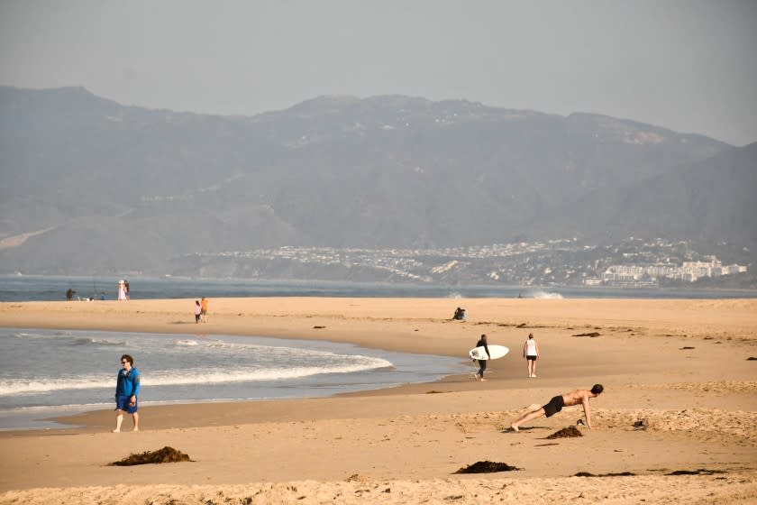 L.A. County beaches, including Venice, shown here, will be closed for the July 4 weekend because of coronavirus transmission fears. Beaches in other parts of SoCal are expected to remain open, as are most parks