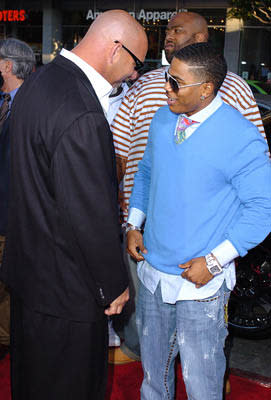 Bill Goldberg and Nelly at the Hollywood premiere of Paramount Pictures' The Longest Yard