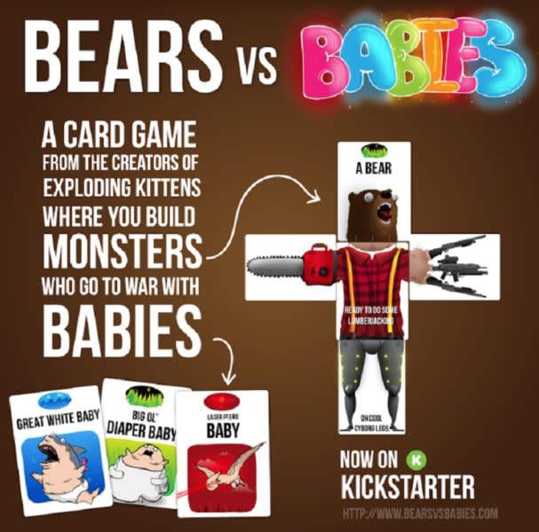 Bears vs Babies pits creatures against battling babies.