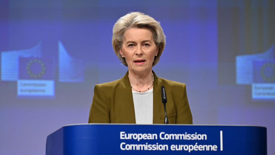 President of the European Commission Ursula von der Leyen has said that Ukraine has “already completed way over 90%” of the bloc’s demands. - John Thys/AFP/Getty Images