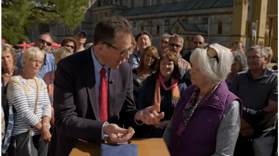 Antiques Roadshow expert John Benjamin and guest