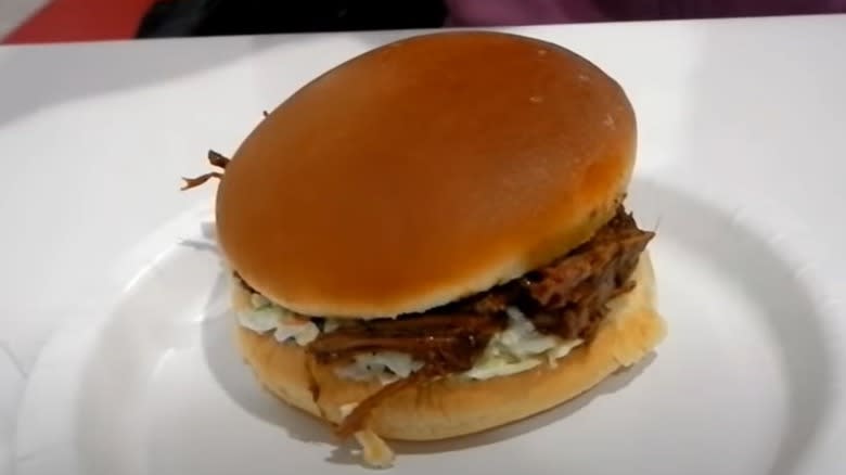 Costco BBQ beef brisket sandwich