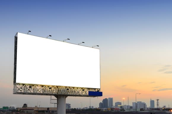 blank billboard next to highway