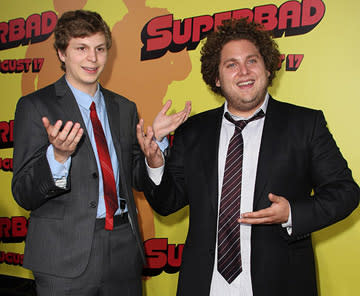 Michael Cera and Jonah Hill at the Los Angeles premiere of Columbia Pictures' Superbad