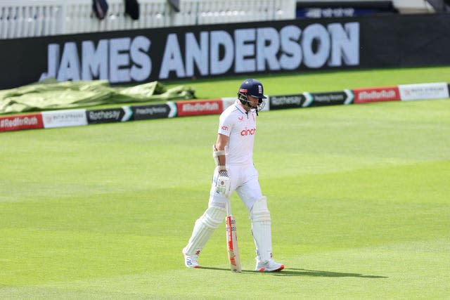 James Anderson walks out to bat at Lord's