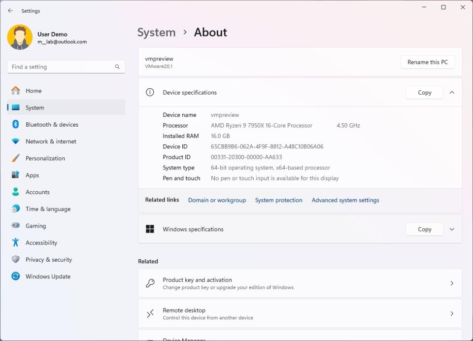 Windows 11 hardware specs