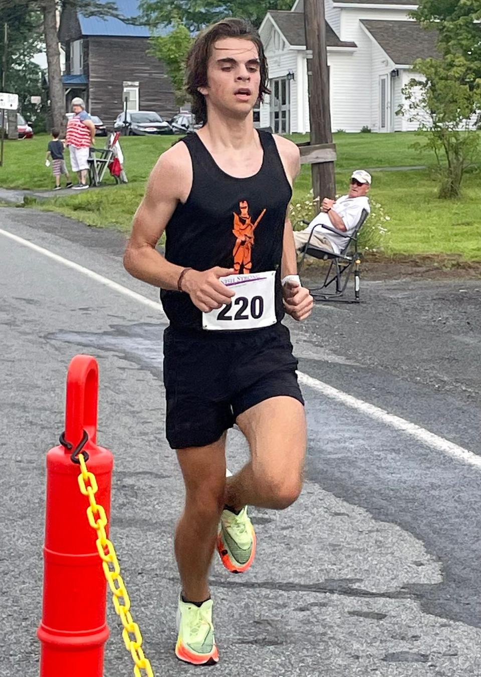 Nathaniel McKee of Virginia is the 2023 overall champion at the Firecracker 5K in Pleasant Mount.