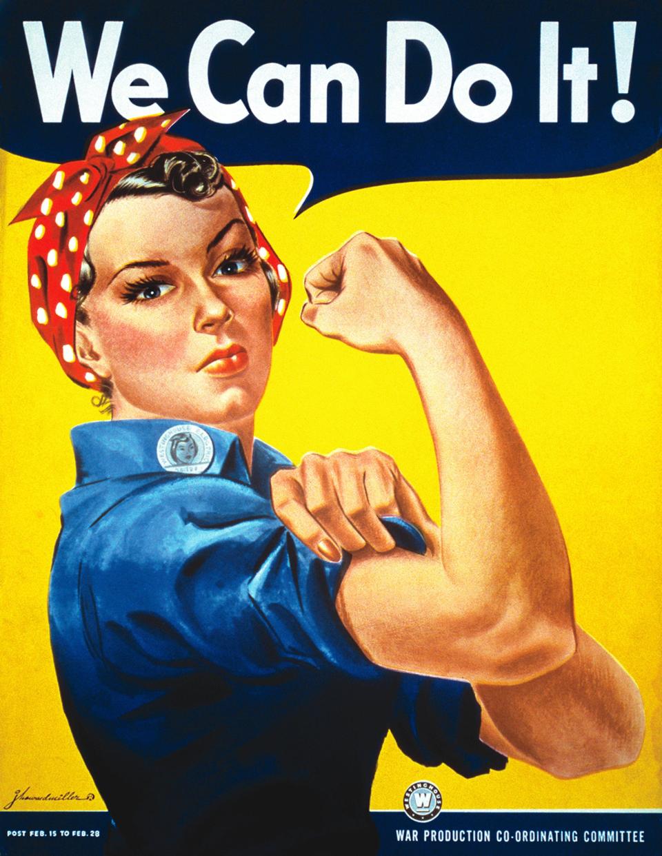 A World War II color poster depicting "Rosie the Riveter."