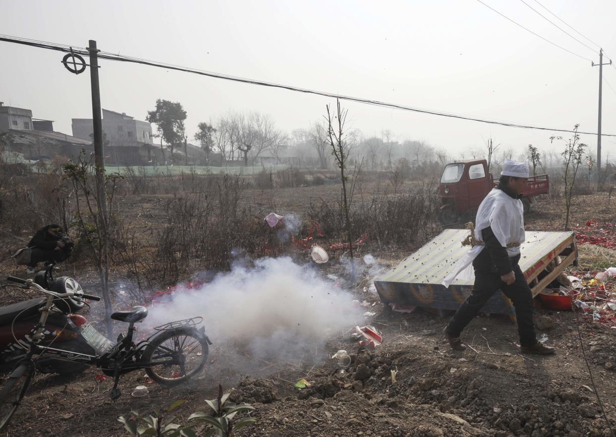 Medical researchers projected in a study that rural areas in China would be hit by Covid-19 infections in January. Typically hundreds of millions of people travel during the Lunar New Year. (CCP/ColorChinaPhoto / AP)