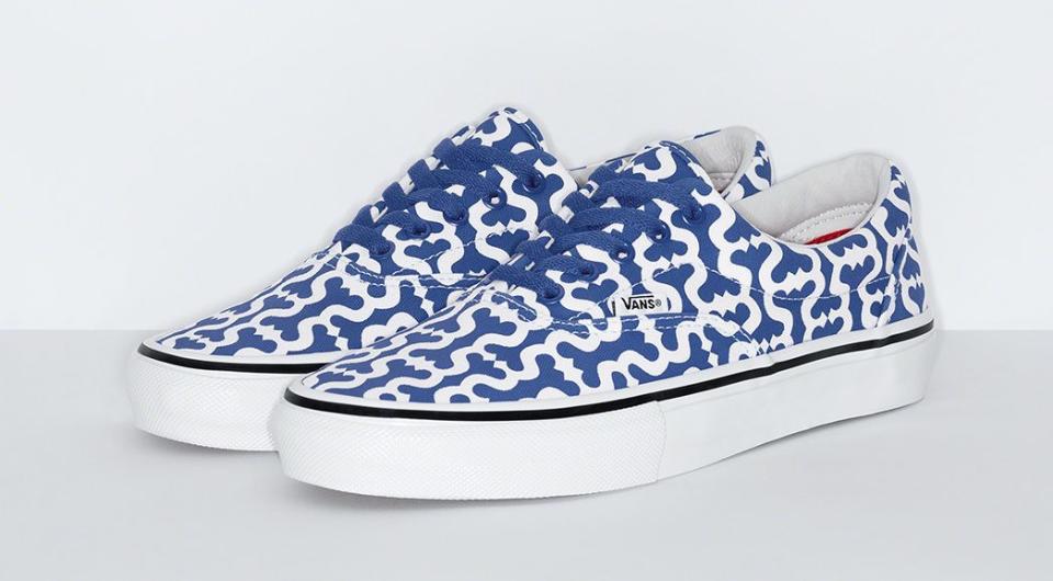 The Supreme x Vans Skate Era in blue. - Credit: Courtesy of Supreme