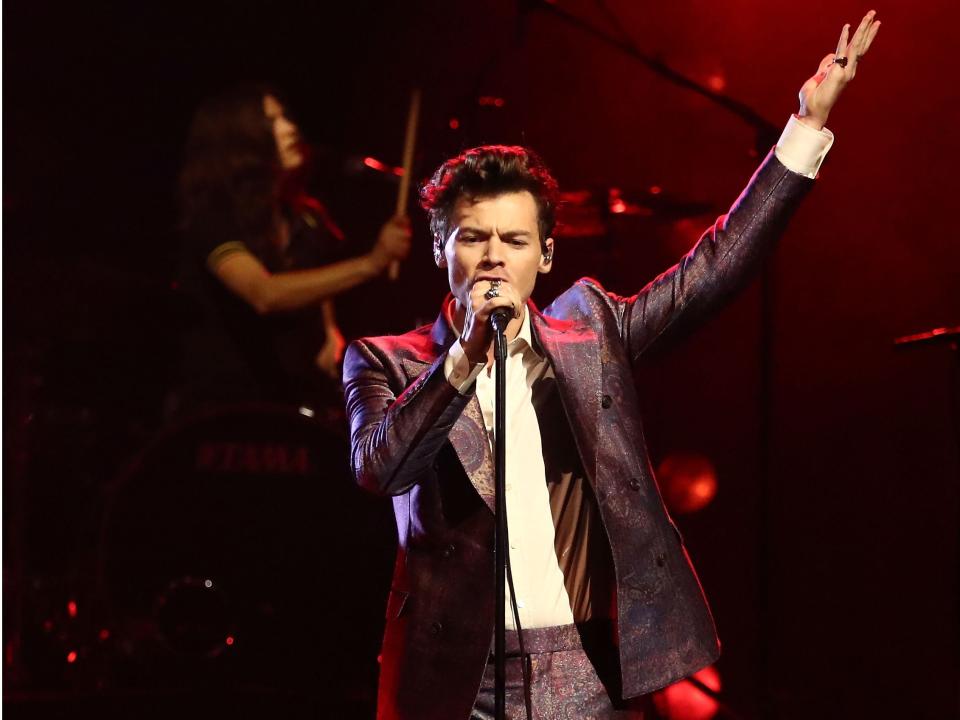 Harry Styles performing in Sydney, Australia