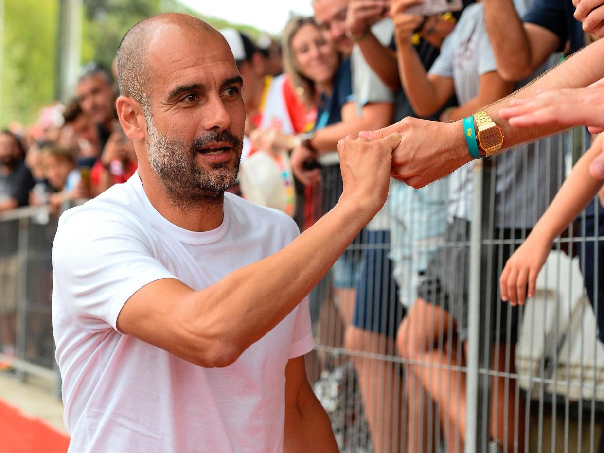 Pep Guardiola says he's happy with his attacking options at Manchester City: AFP