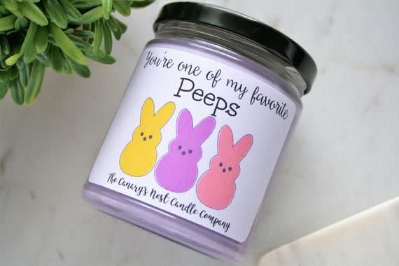 'Favorite Peep' Easter Candle