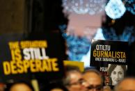 Demonstration to demand justice over the murder of journalist Daphne Caruana Galizia in Valetta