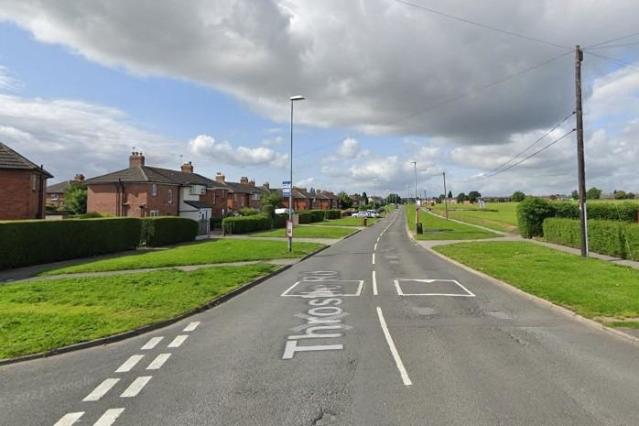 The collision happened on Throstle Road in Middleton. Photo: Google