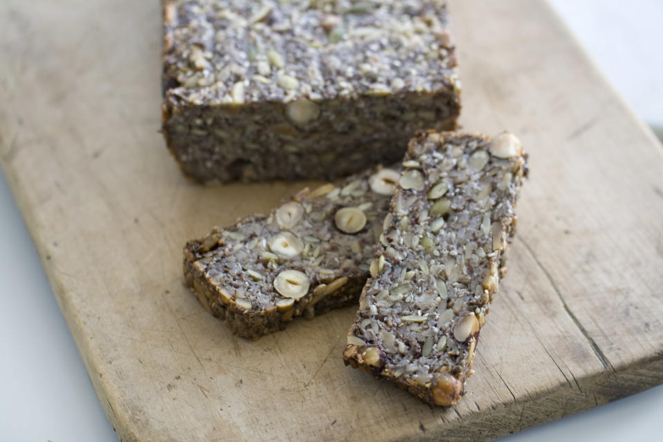 This Sept. 8, 2013 photo shows a super seed loaf in Concord, N.H. (AP Photo/Matthew Mead)