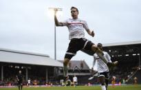 Britain Football Soccer - Fulham v Hull City - FA Cup Fourth Round - Craven Cottage - 29/1/17 Fulham's Stefan Johansen celebrates scoring their fourth goal Reuters / Dylan Martinez Livepic