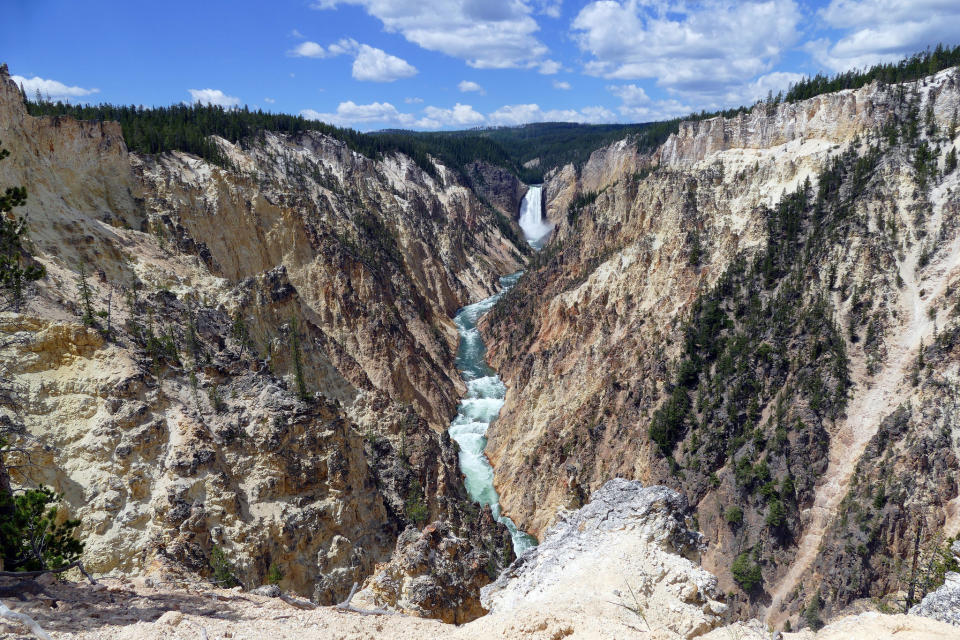 A view of Lower Falls and Grand Canyon of the Yellowstone from Artist Point.