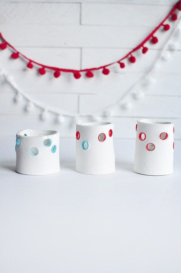 Red and Blue Tea Light Holders