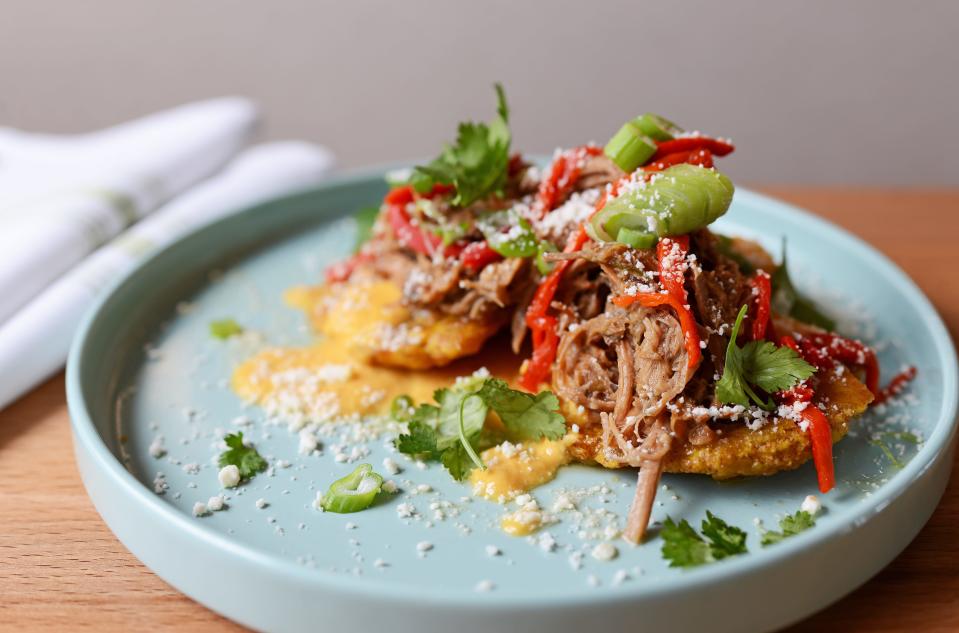 Loaded tostones are on the menu at Casa Caña in Tequesta.