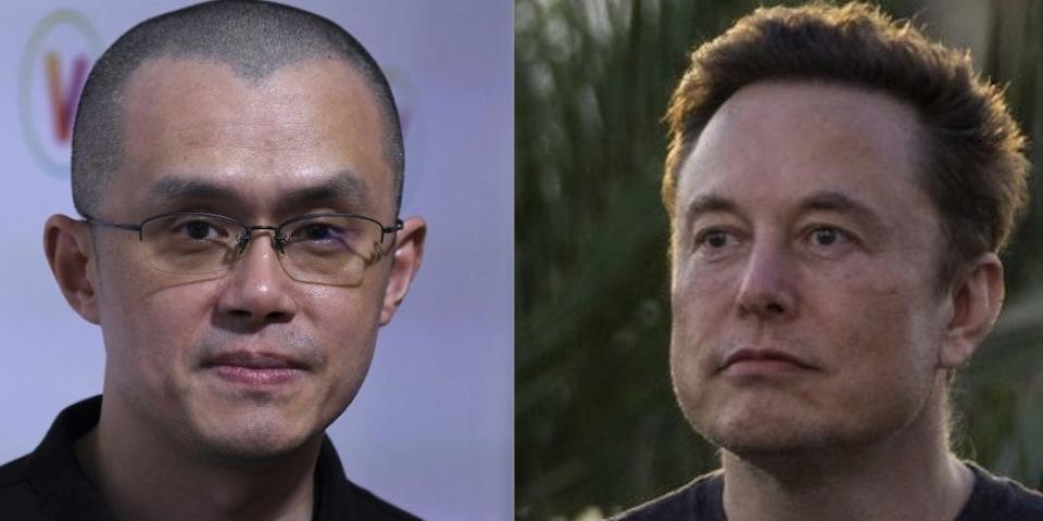 Changpeng Zhao and Elon Musk