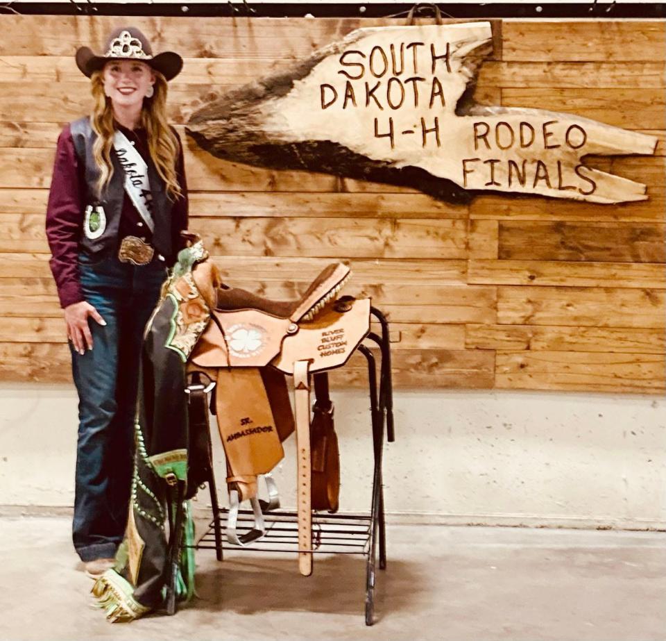 Ava Luken of Watertown earned the title of the 2023 South Dakota 4-H Rodeo Ambassador during the State 4-H Finals Rodeo Aug. 18-20 at Fort Pierre.
