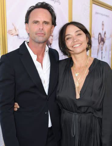 <p>Jeff Kravitz/FilmMagic</p> Walton Goggins and Nadia Conners attend HBO's "The Righteous Gemstones" premiere on July 25, 2019 in Los Angeles, California.