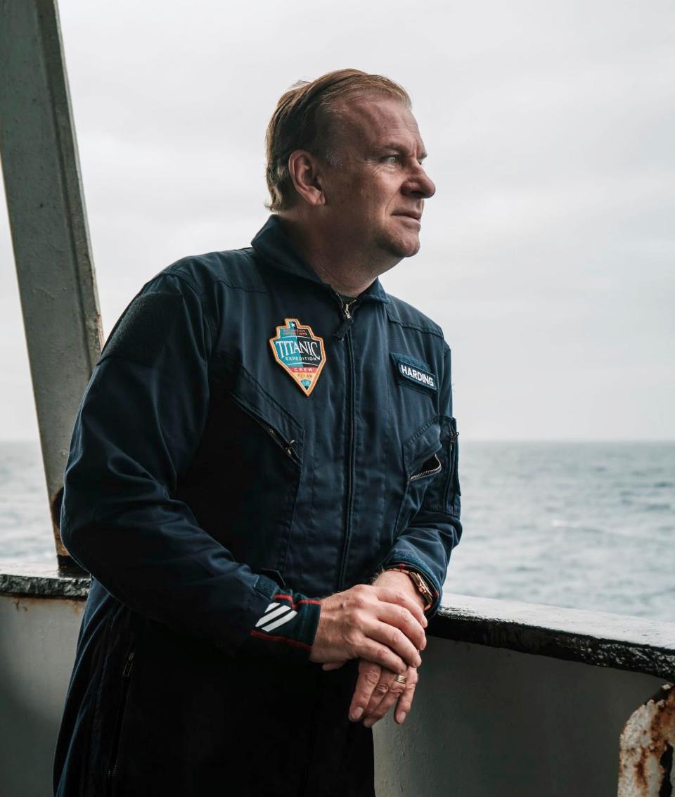 FILE - In this image released by Action Aviation, company chairman and billionaire adventurer Hamish Harding looks out to sea before boarding the submersible Titan for a dive into the Atlantic Ocean on an expedition to the Titanic on Sunday, June 18, 2023. The missing submersible Titan imploded near the wreckage of the Titanic, killing all five people, Shahzada Dawood, Suleman Dawood, Paul-Henri Nargeolet, Stockton Rush, and Hamish Harding, the U.S. Coast Guard announced, Thursday, June 22, 2023.