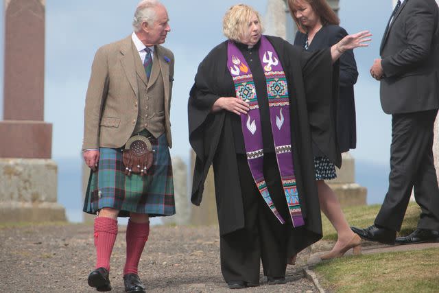 <p>Robert MacDonald/PA Images via Getty Images</p> Charles also attended a church service in Caithness, Scotland