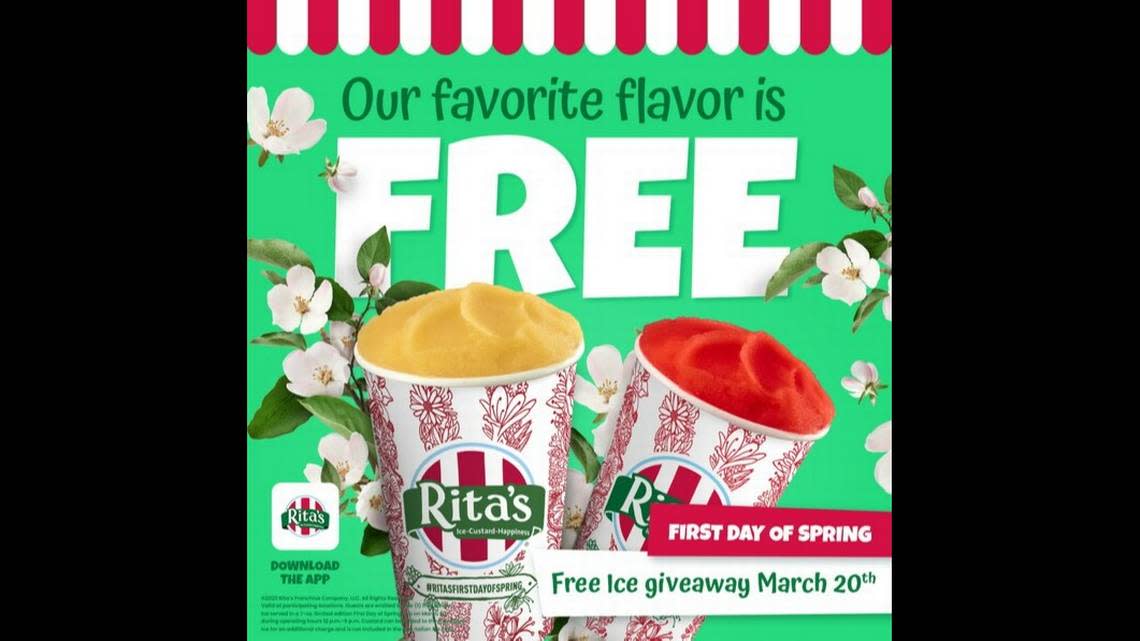 Rita’s Italian Ice & Frozen Custard will celebrate the 31st anniversary of its First Day of Spring celebration on Monday, March 20, 2023.