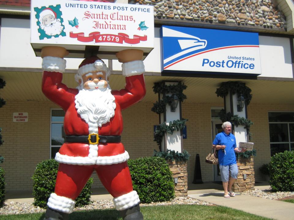 The town post office at Santa Claus, Indiana.