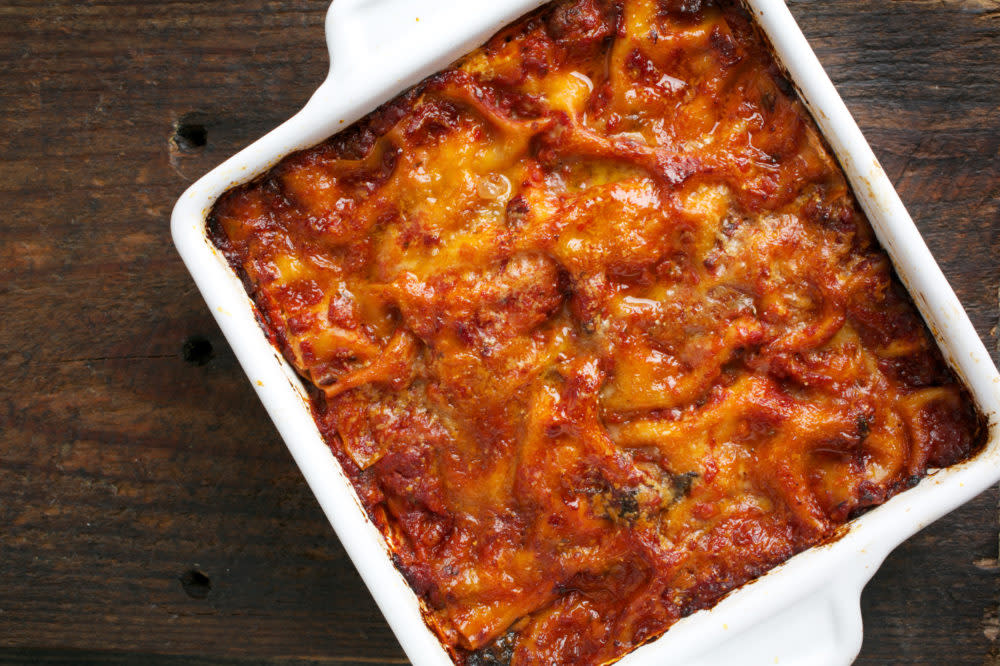 Gender reveal lasagna is officially a thing, and it looks weirdly delicious