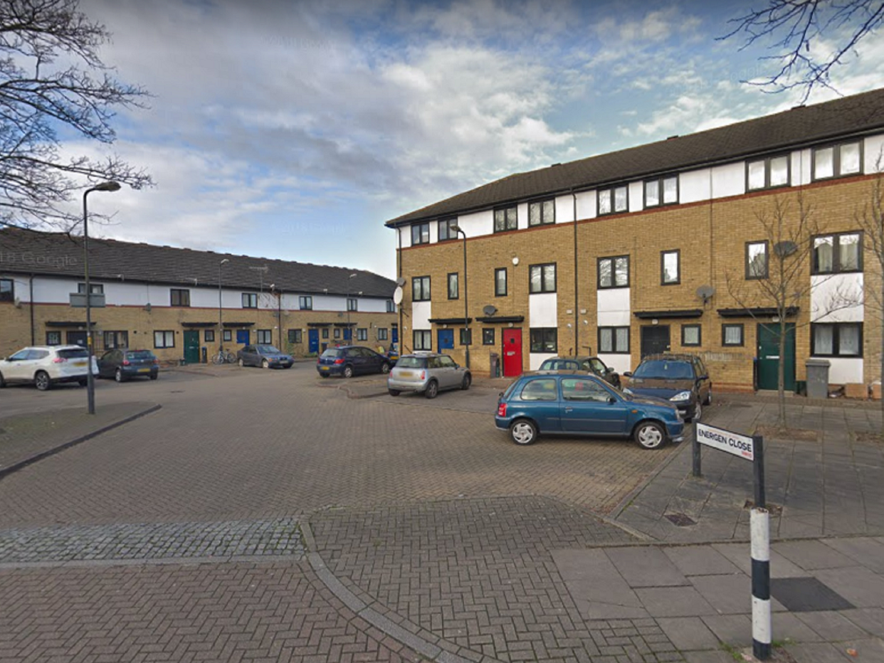 General view of Energen Close in Harlesden, Brent, northwest London: Google street view