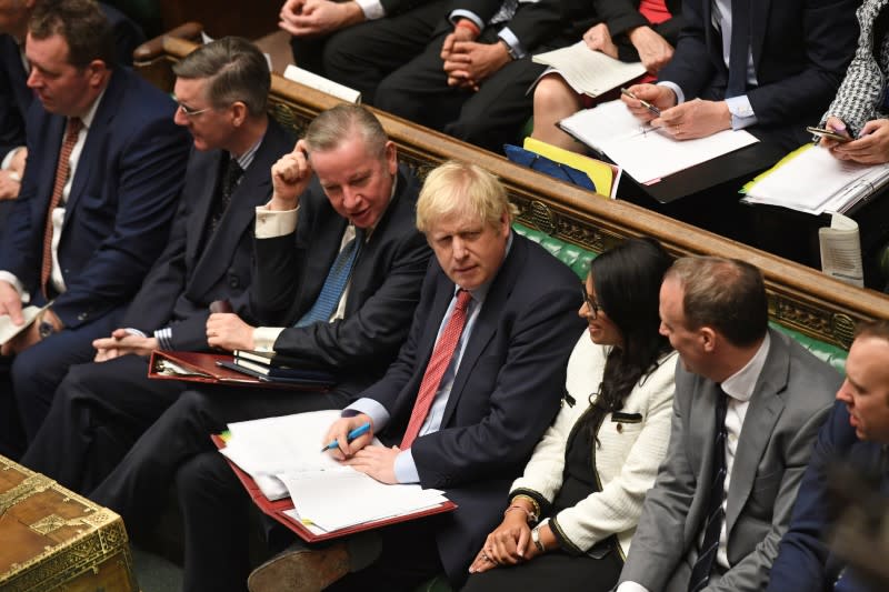 Britain's Prime Minister Boris Johnson attends the weekly question time debate in Parliament in London
