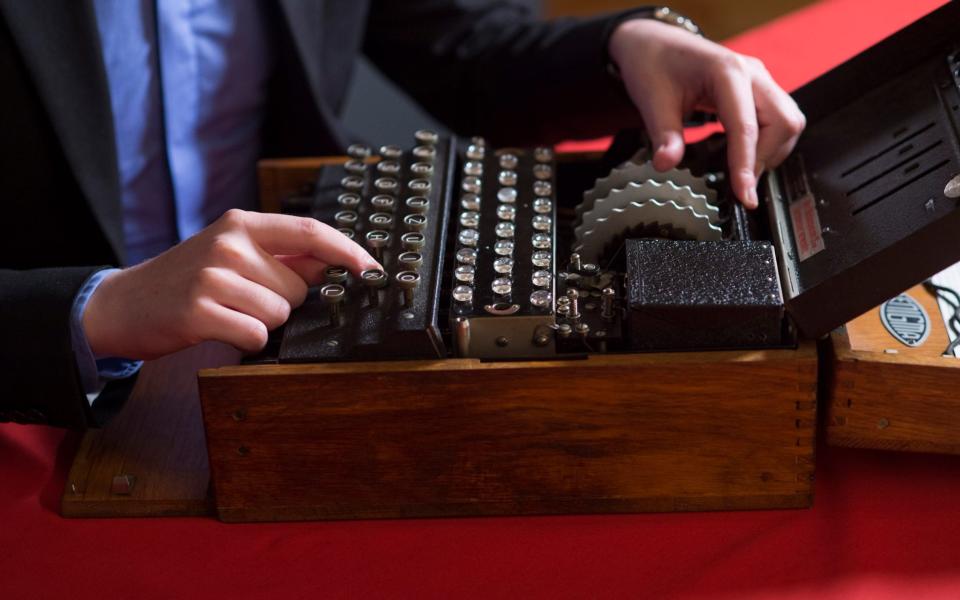 A working Enigma machine, at the Fitzwilliam Museum in Cambridge - David Rose