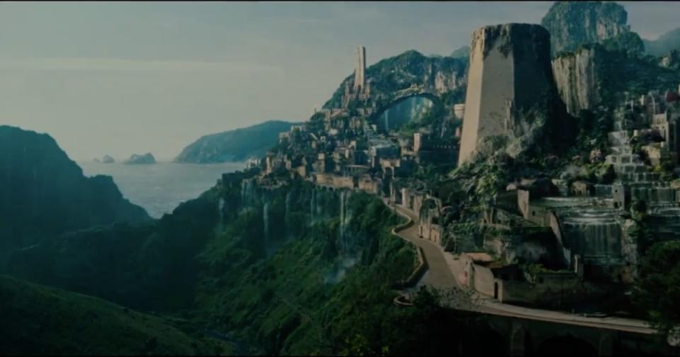 “Themyscira” (or “Paradise Island”) from Warner Brothers’ “Wonder Woman” movie. (Screengrab from “Wonder Woman” trailer)