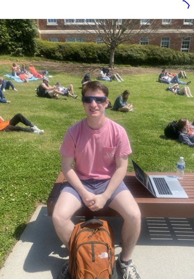 Georgia Native Senior Alex Powie, 22, at the Clemson viewing party.