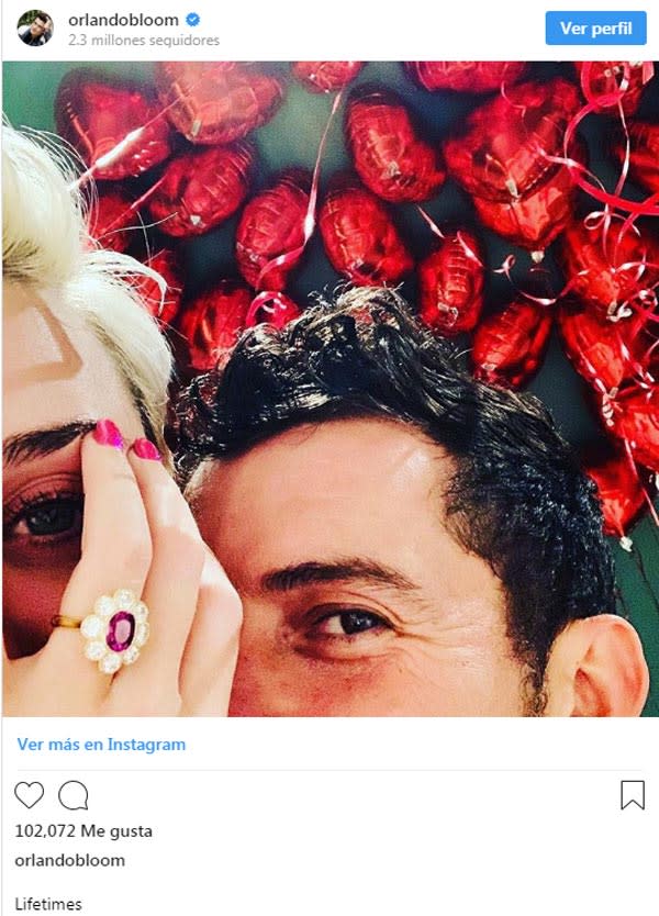 Katy Perry y Orlando Bloom anuncian su compromiso