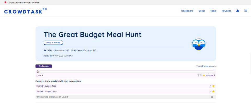 Great Budget Meal Hunt - Webpage