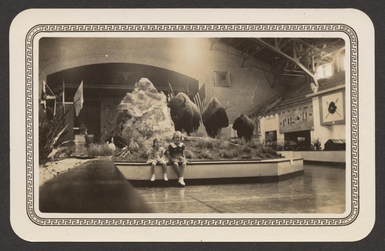 Two girls at Gregory Gym on the University of Texas campus visit a Texas Centennial exhibit in 1936. Texas will celebrate the bicentennial of its independence from Mexico in 2036, but there is plenty to commemorate in 2024.