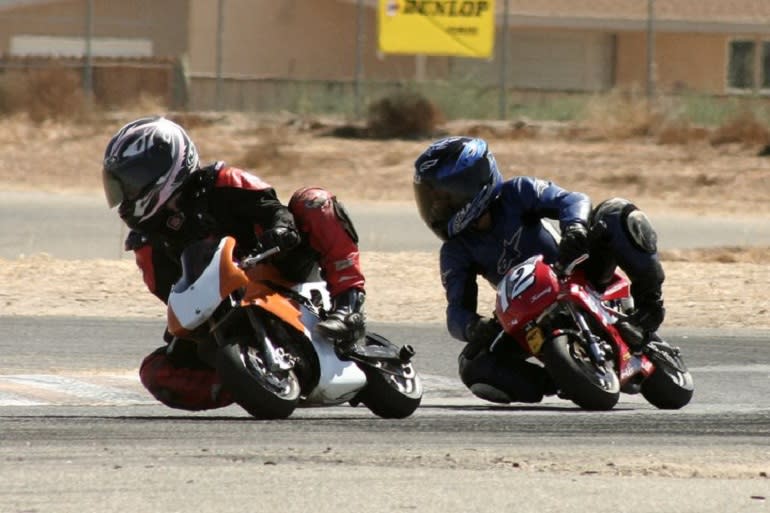 Valentine racing with Kenny Anderson. Photo by Eric Anderson.