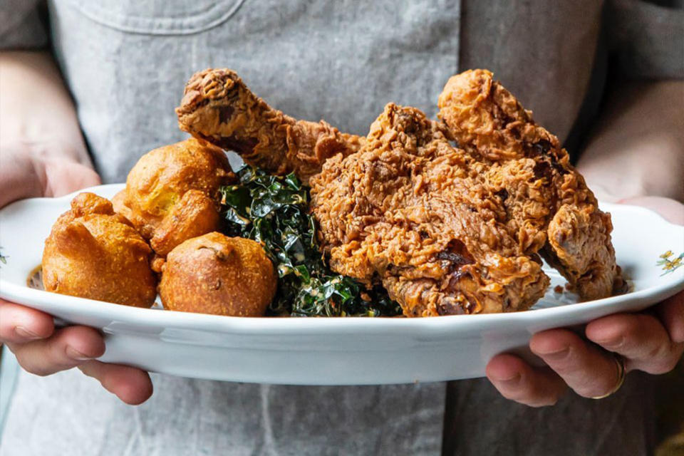 Fried Chicken and Corn Fritters