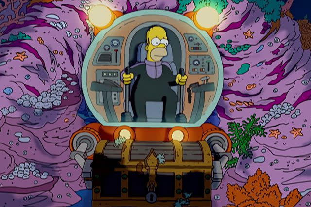 <p>Fox/Disney+</p> Homer in an underwater submersible in 'Homer's Paternity Coot'