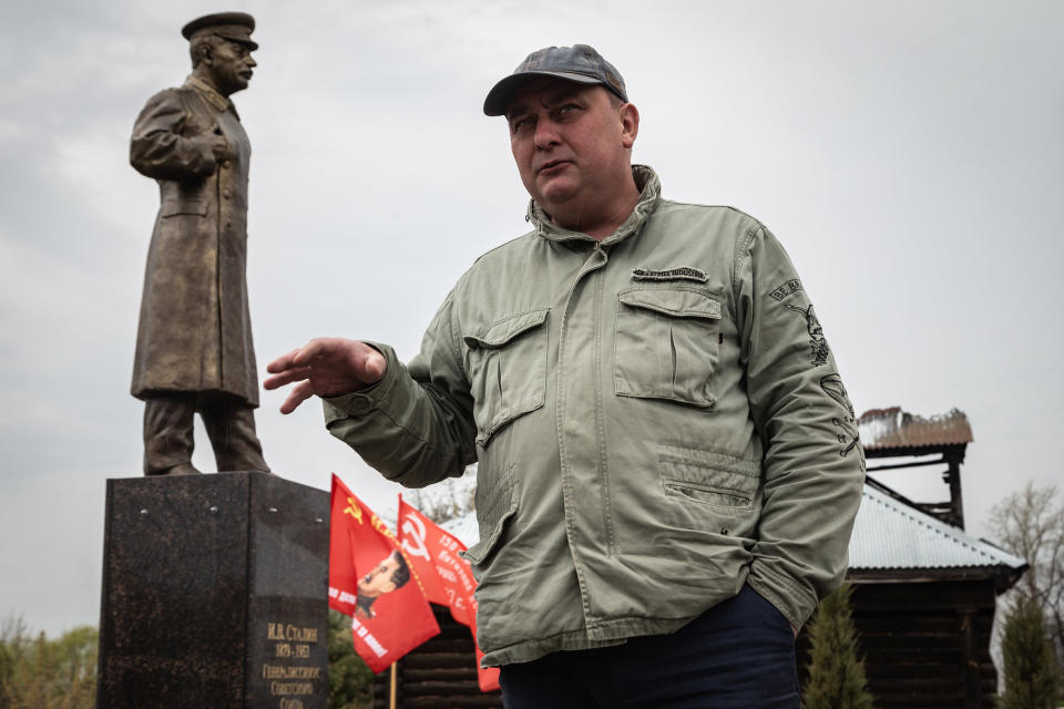 Image: Aleksey Zorov, a 44-year-old local businessman who is the sponsor of the new center, (Anton Belousov / for NBC News)