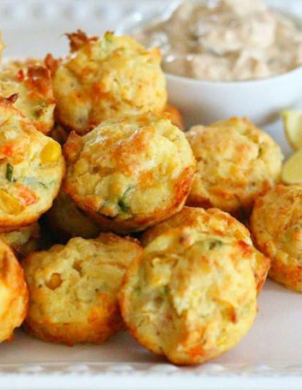 <p>Melissa's Southern Style Kitchen</p><p>The flavor of sweet corn and jumbo lump crab meat pairs together beautifully. </p><p><strong>Get the recipe:</strong> <a href="https://www.melissassouthernstylekitchen.com/sweet-corn-and-crab-puffs/" rel="nofollow noopener" target="_blank" data-ylk="slk:Sweet Corn Crab Puffs;elm:context_link;itc:0;sec:content-canvas" class="link rapid-noclick-resp"><strong>Sweet Corn Crab Puffs</strong></a></p>