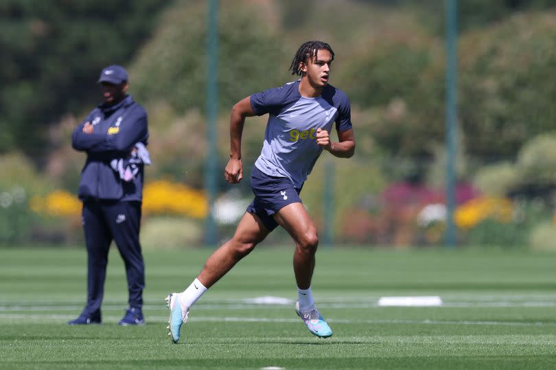 Ashley Phillips during a Tottenham Hotspur training session