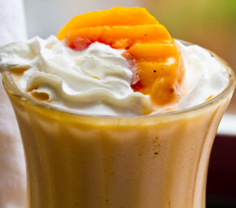 Peach and Banana Cream Soy Shake