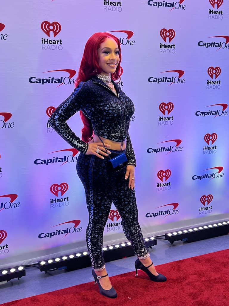 Rapper Saweetie arrives at Jingle Ball in Washington, D.C. on Dec. 14. - Credit: SplashNews.com